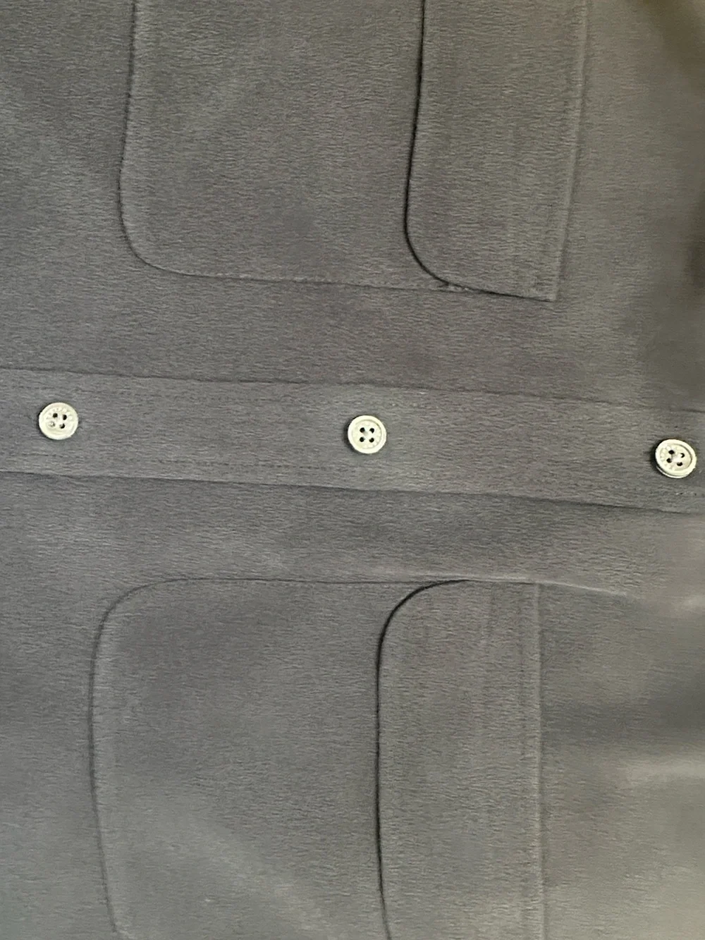 Equipment Washed Silk Sleeveless Blouse Button Down Gray Black Large